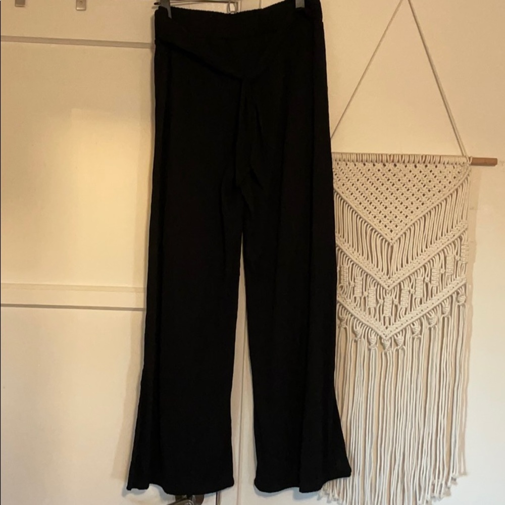 Black flare pants